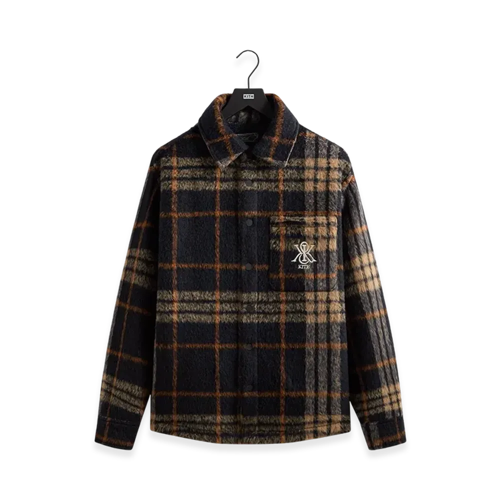 Kith Brushed Plaid Sheridan Shirt Jacket "Nocturnal"