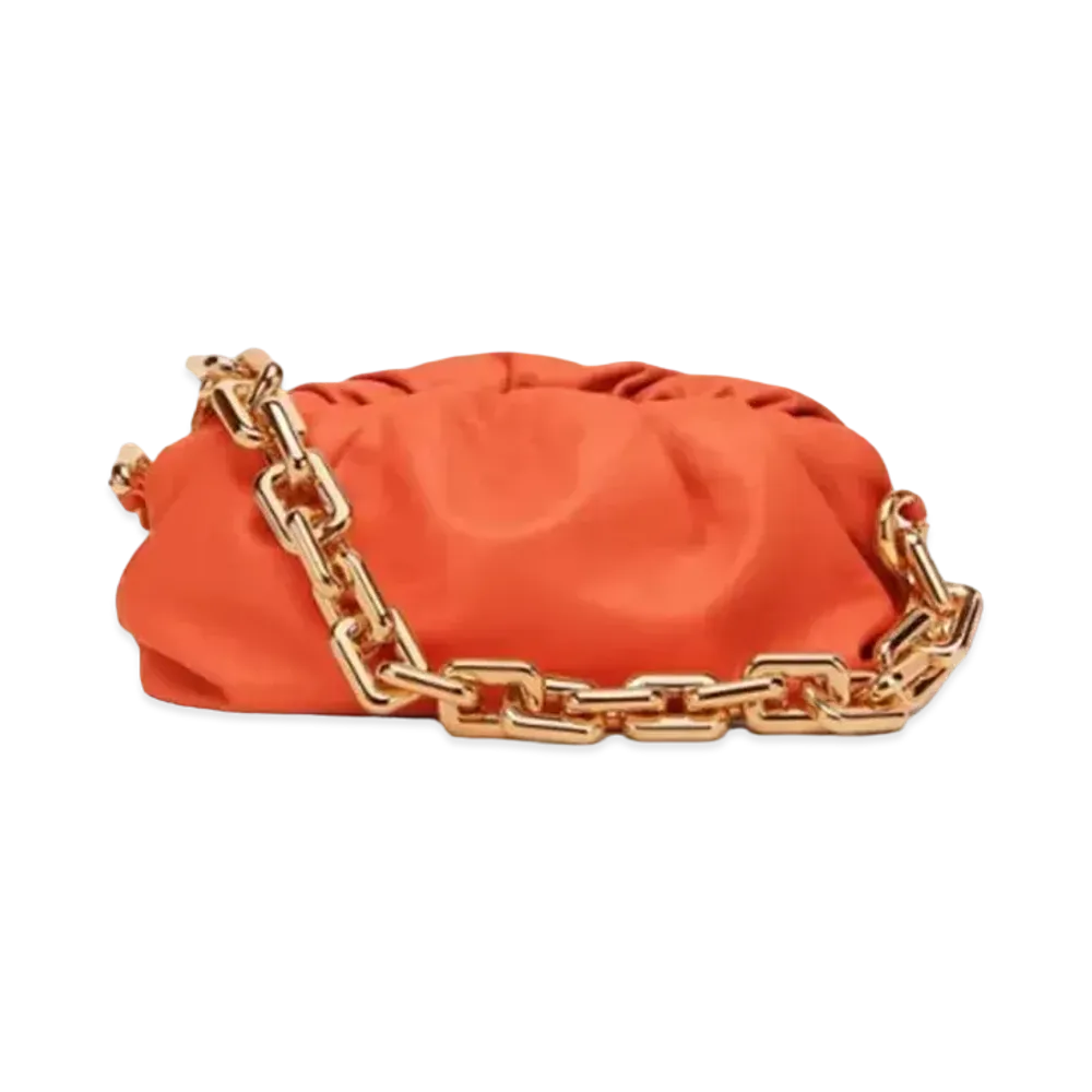 Bottega Veneta The Chain Pouch Hand Bag "Orange"