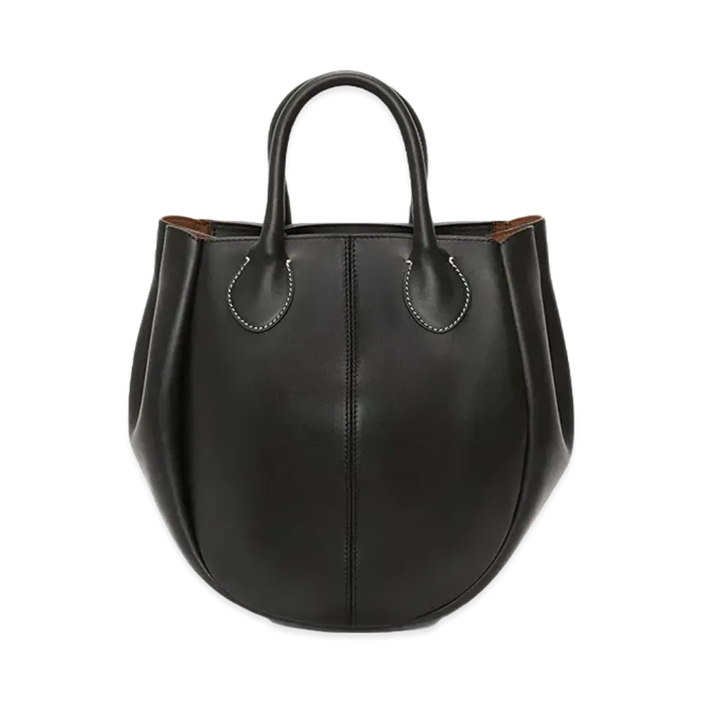 JW ANDERSON Small Punch Tote Leather Shoulder Bag "Black"