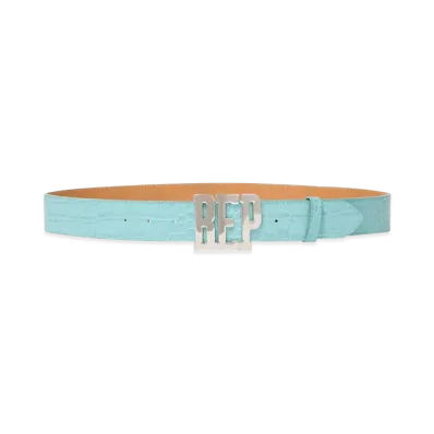 BlackEyePatch Crocodile Letters Belt "Turquoise"