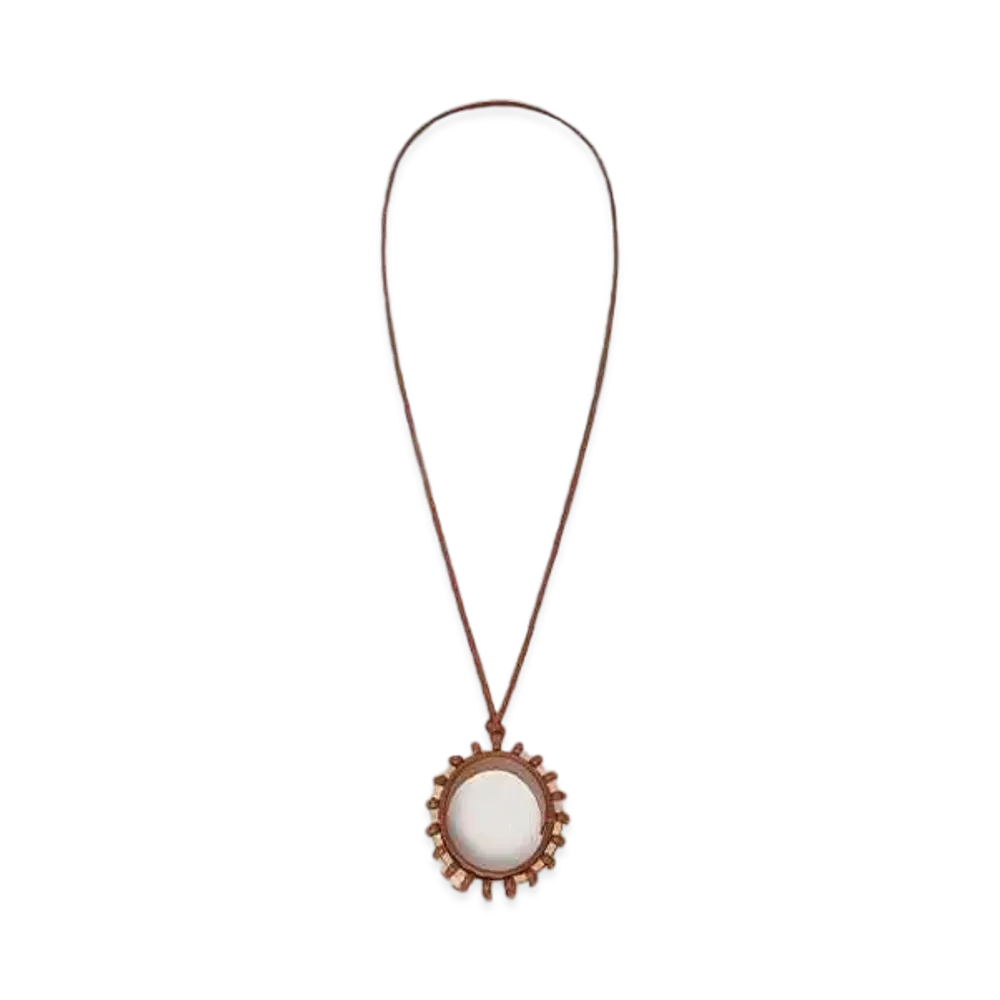 Max Mara Karabo Long Pendant Necklace "Tobacco Brown"