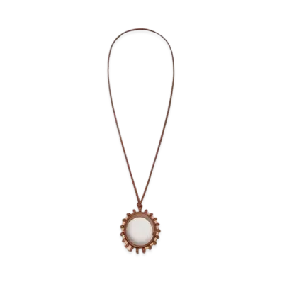 Max Mara Karabo Long Pendant Necklace "Tobacco Brown"