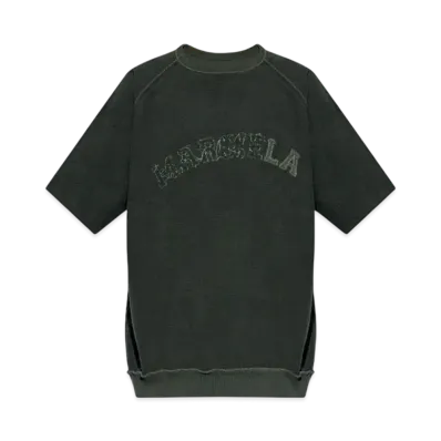 Maison Margiela Logo Short Sleeve Sweatshirt "Washed Black"
