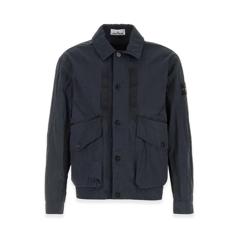 Stone Island Nylon Windbreaker "Dark Blue"
