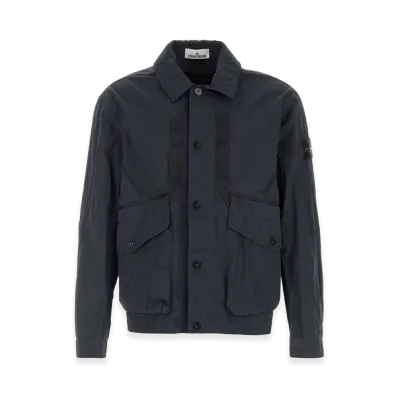 Stone Island Nylon Windbreaker "Dark Blue"