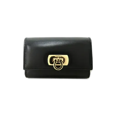 Salvatore Ferragamo Gancio Key Case "Black"