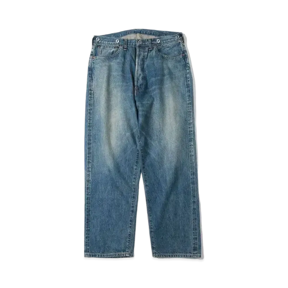 A.PRESSE No.22 Washed Wide Denim Pants "Indigo"