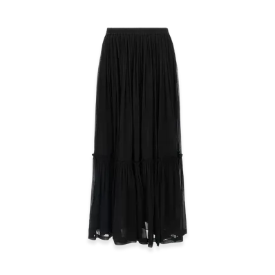 Saint Laurent Women's Long Skirt "Black"