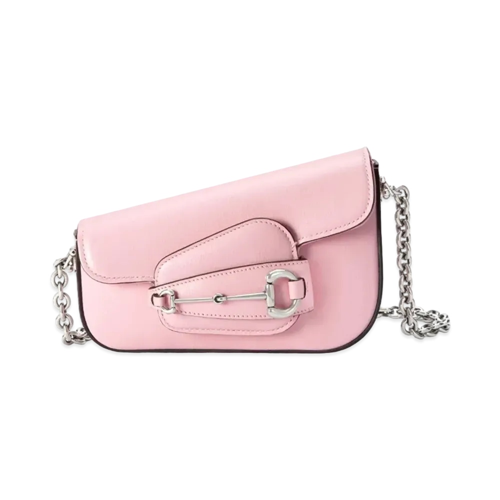 GUCCI Horsebit 1955 Mini Shoulder Bag "Pink"