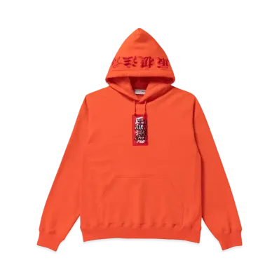 BlackEyePatch HANDLE WITH CARE LABEL HOODIE "Orange"