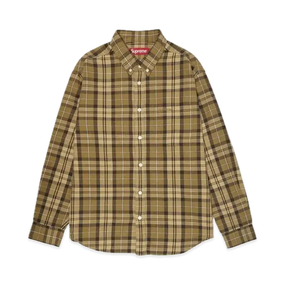 Supreme Plaid Flannel Shirt "Tan" (24FW)