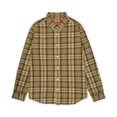 Supreme Plaid Flannel Shirt "Tan" (24FW)