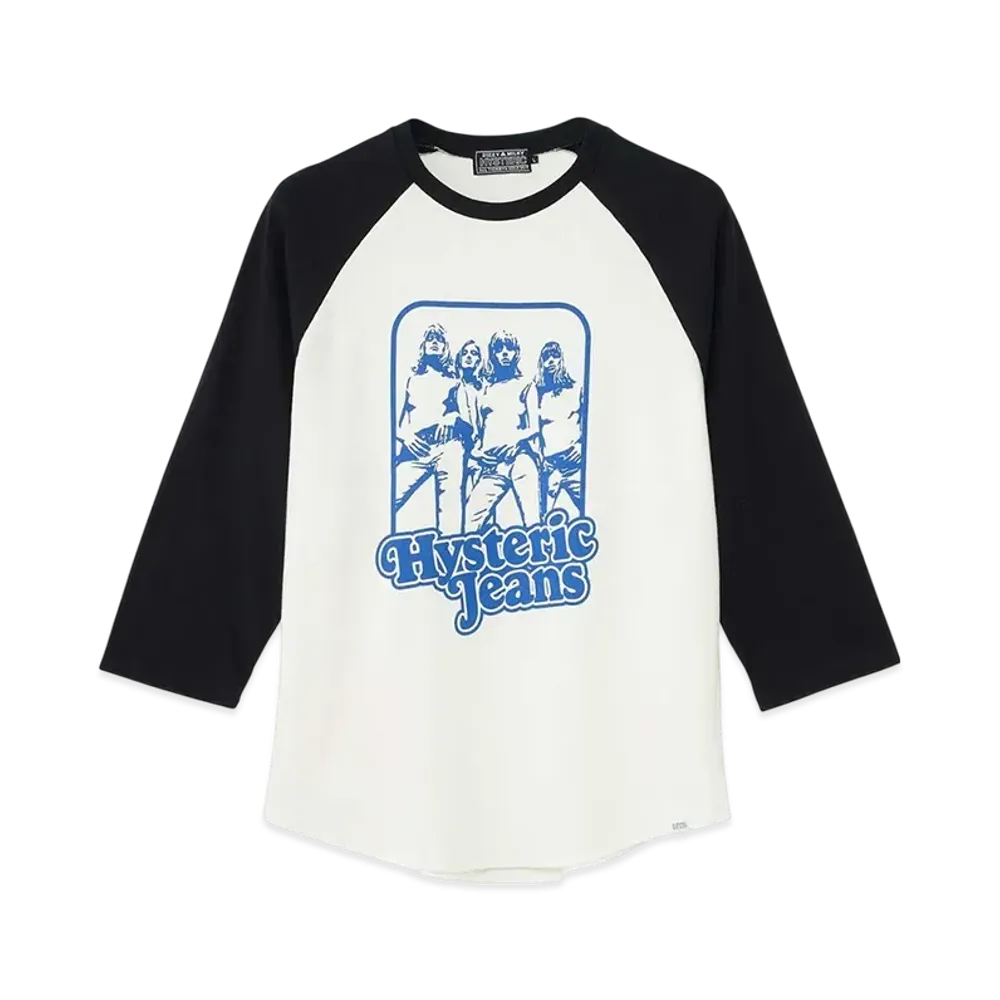 HYSTERIC GLAMOUR Hysteric Jeans 3/4 Sleeve T-Shirt "Black"