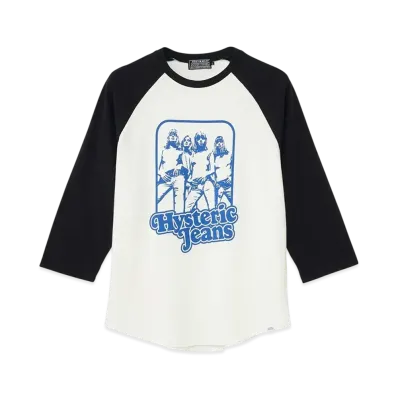 HYSTERIC GLAMOUR Hysteric Jeans 3/4 Sleeve T-Shirt "Black"