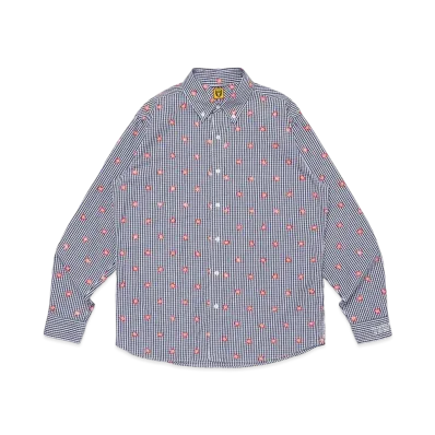 HUMAN MADE Heart Gingham Check Shirt "Navy"