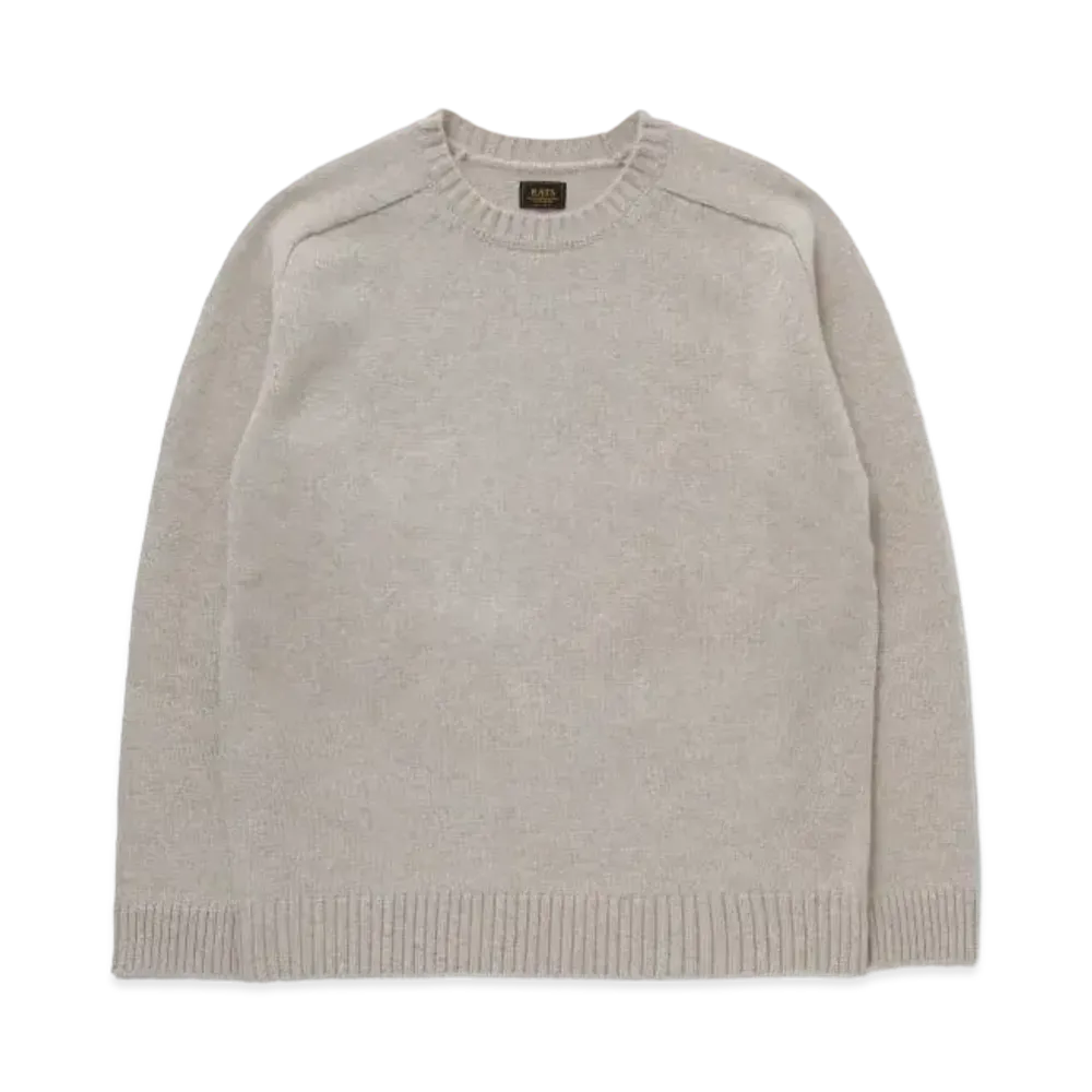 RATS Cashmere Crew Neck Knit "Ecru"
