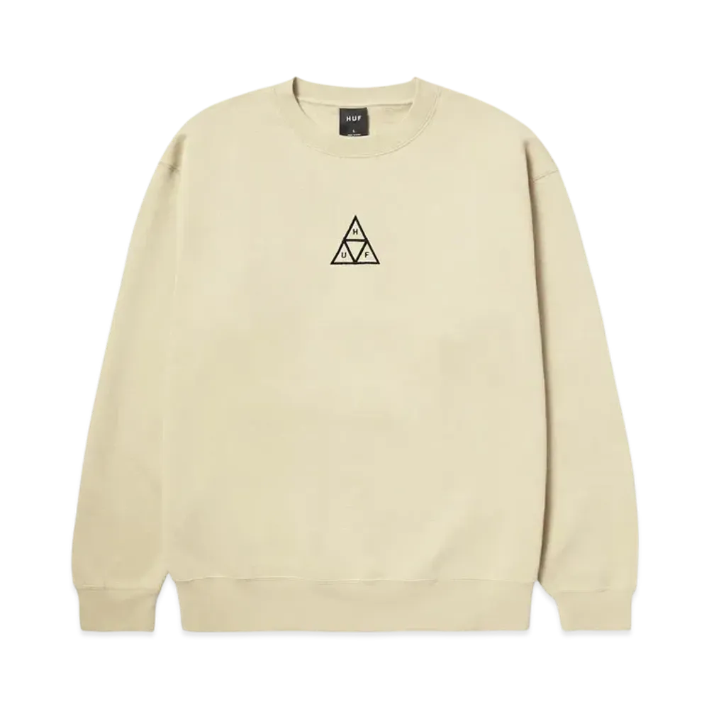 HUF Winter 24 Huf Set Triple Triangle Crewneck "Stone"