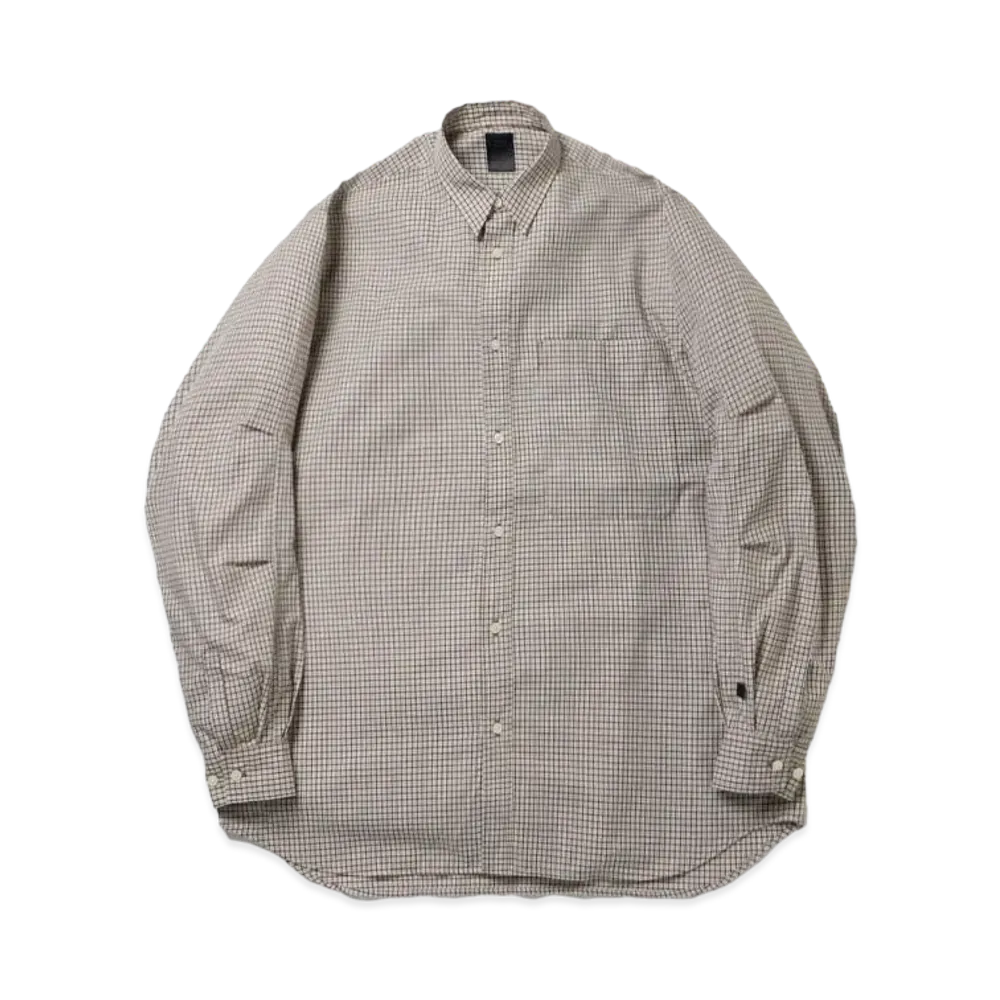 DAIWA PIER39 Tech Regular Collar Shirts L/S Tattersall "Brown Check"