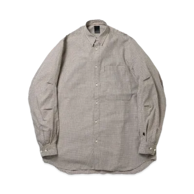 DAIWA PIER39 Tech Regular Collar Shirts L/S Tattersall "Brown Check"