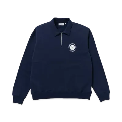 BlackEyePatch KAMON HALF ZIP CREW SWEAT "Navy"