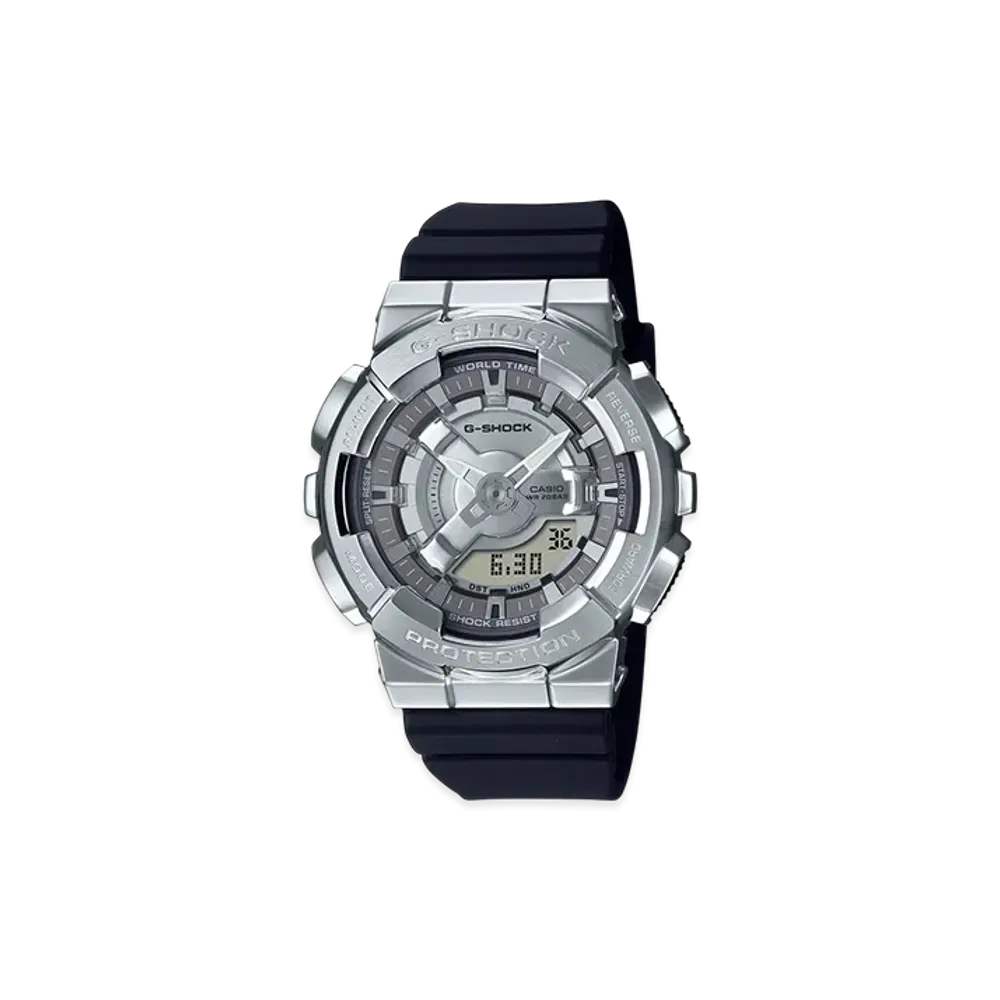 Casio G-Shock Metal Covered GM-110 Analog-Digi M Watch "Black/Cmbi"