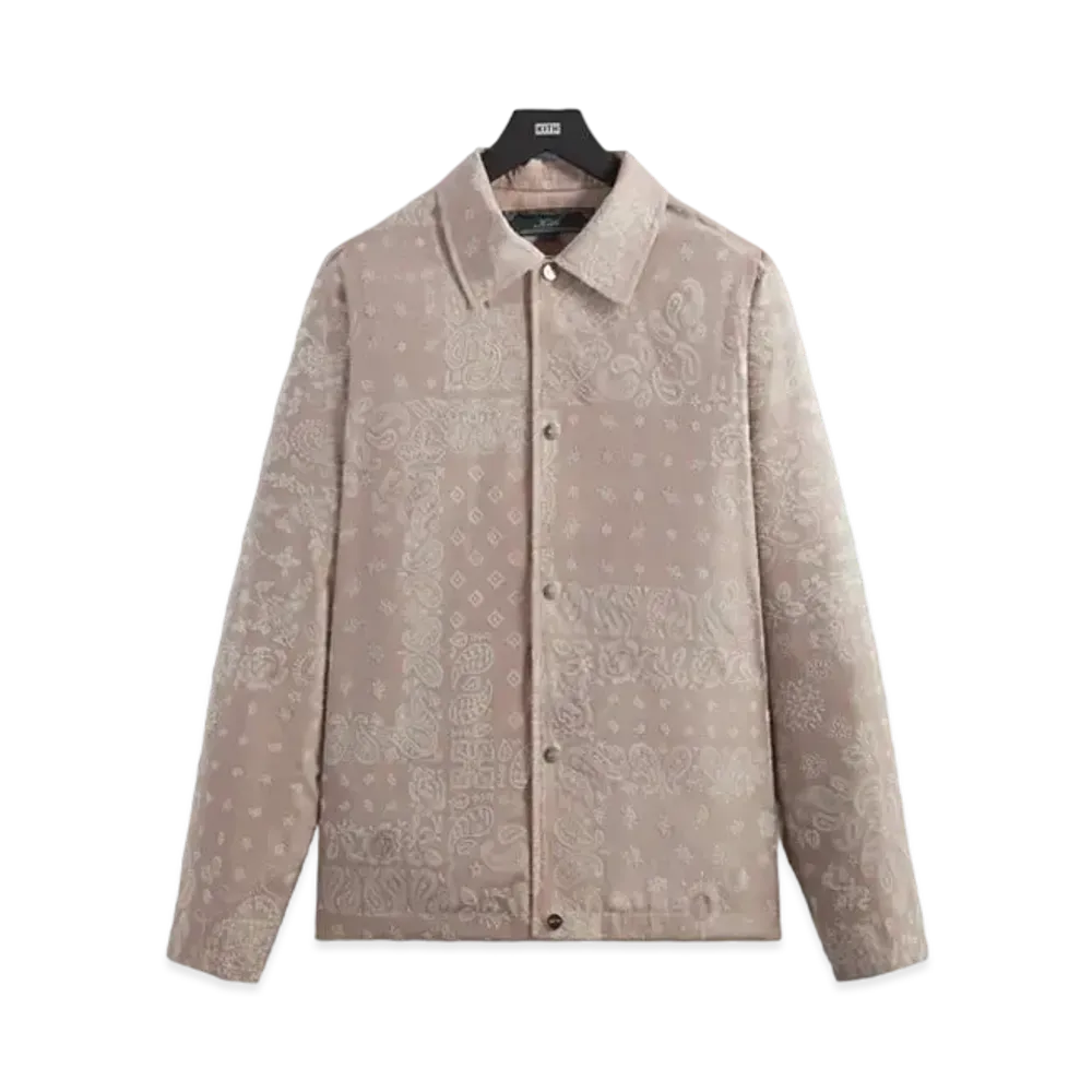 Kith Flocked Deconstructed Bandana Coaches Jacket "Morganite"