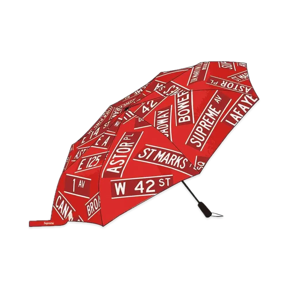 Supreme x ShedRain Street Signs Umbrella "Red"