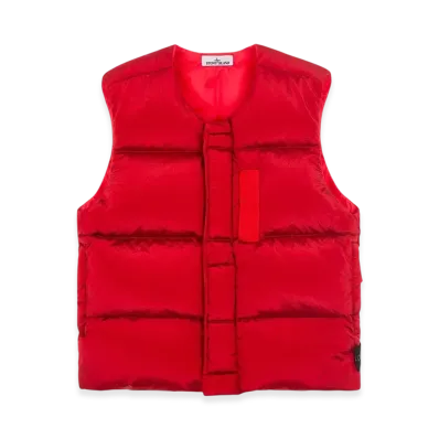 Stone Island G1019 Nylon Metal Econyl Regenerated Nylon Down Vest - 22FW "Red"