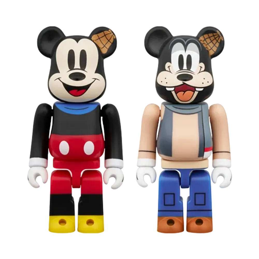 MEDICOM TOY "BEARBRICK" -Disney- MICKEY MOUSE & GOOFY (Lonesome Ghosts Ver.) 2PCS SET