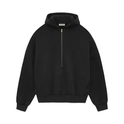 FEAR OF GOD Fleece Half Zip Hoodie "Black"