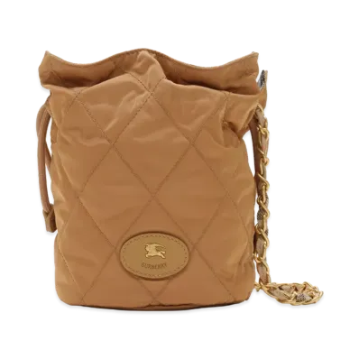Burberry Women's Reversible Horseshoe Chain Pouch "Teak Brown"