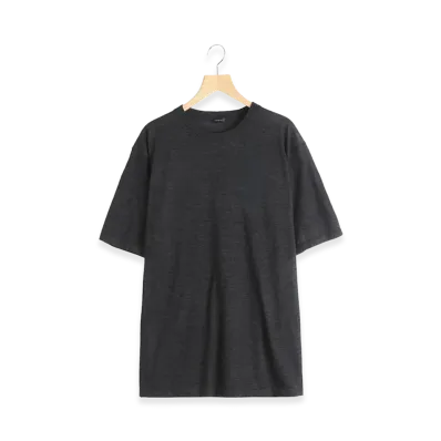 COMOLI Cashmere Short Sleeve Knit "Charcoal"
