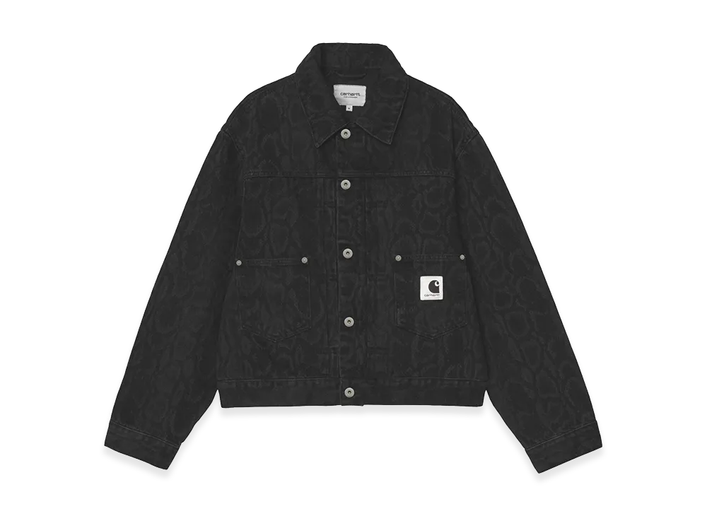 Carhartt WIP Women's Belmar Jacket "Snake Camo/Black(Heavy Stone Wash)"