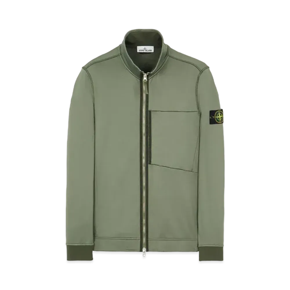 Stone Island 63947 COTTON NYLON FLEECE "Sage Green"