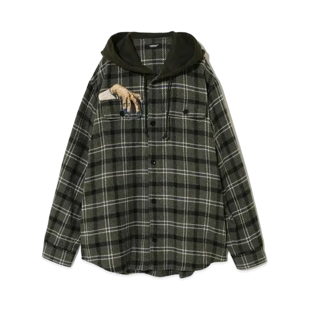 UNDERCOVER Cotton/Polyester Flannel Shirt "Khaki CK"