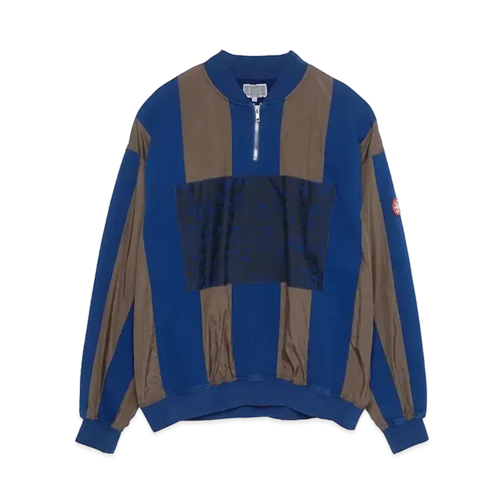 Cav Empt (C.E) STRIPE HALF ZIP PULLOVER "Navy"