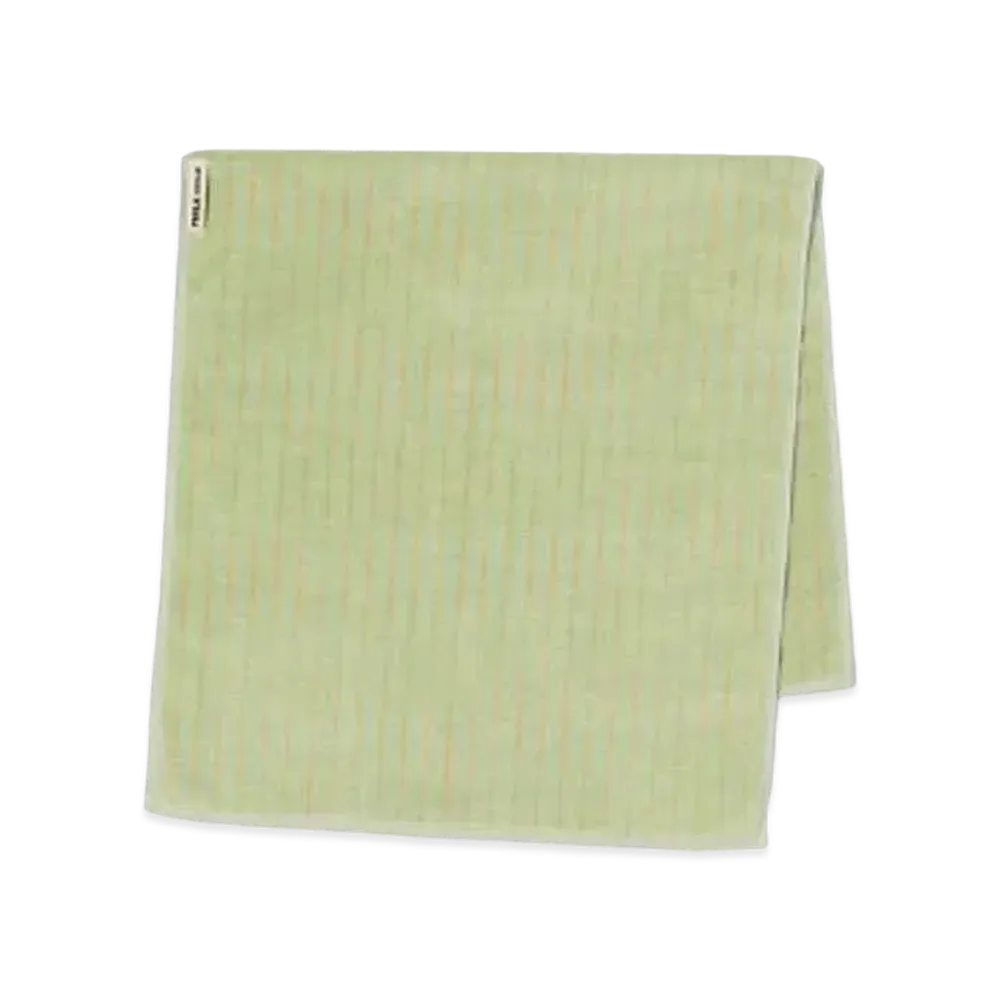 AURALEE x Tekla Bath Towel "Light Moss Stripes"