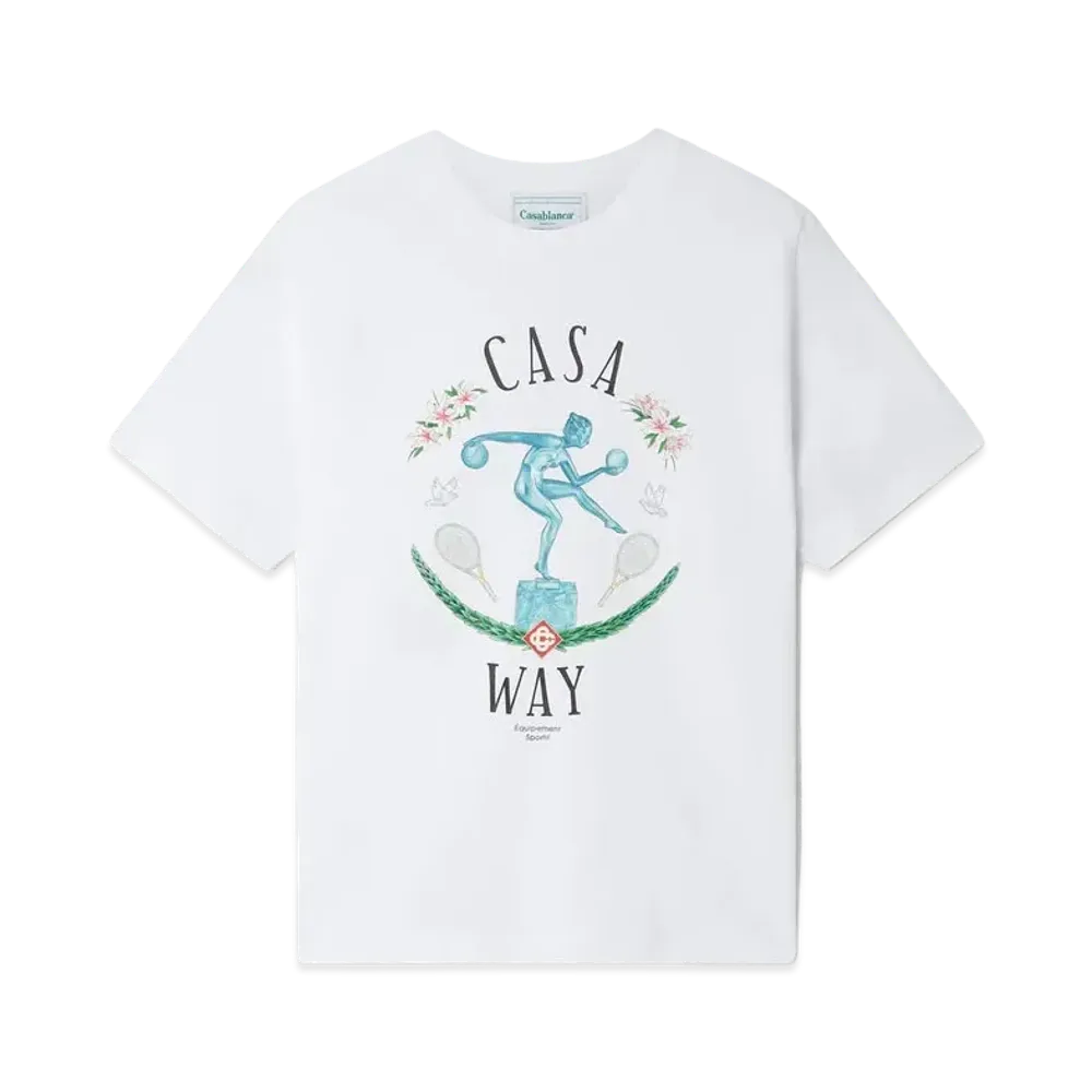 Casablanca Statue En Marbre T-Shirt "White"