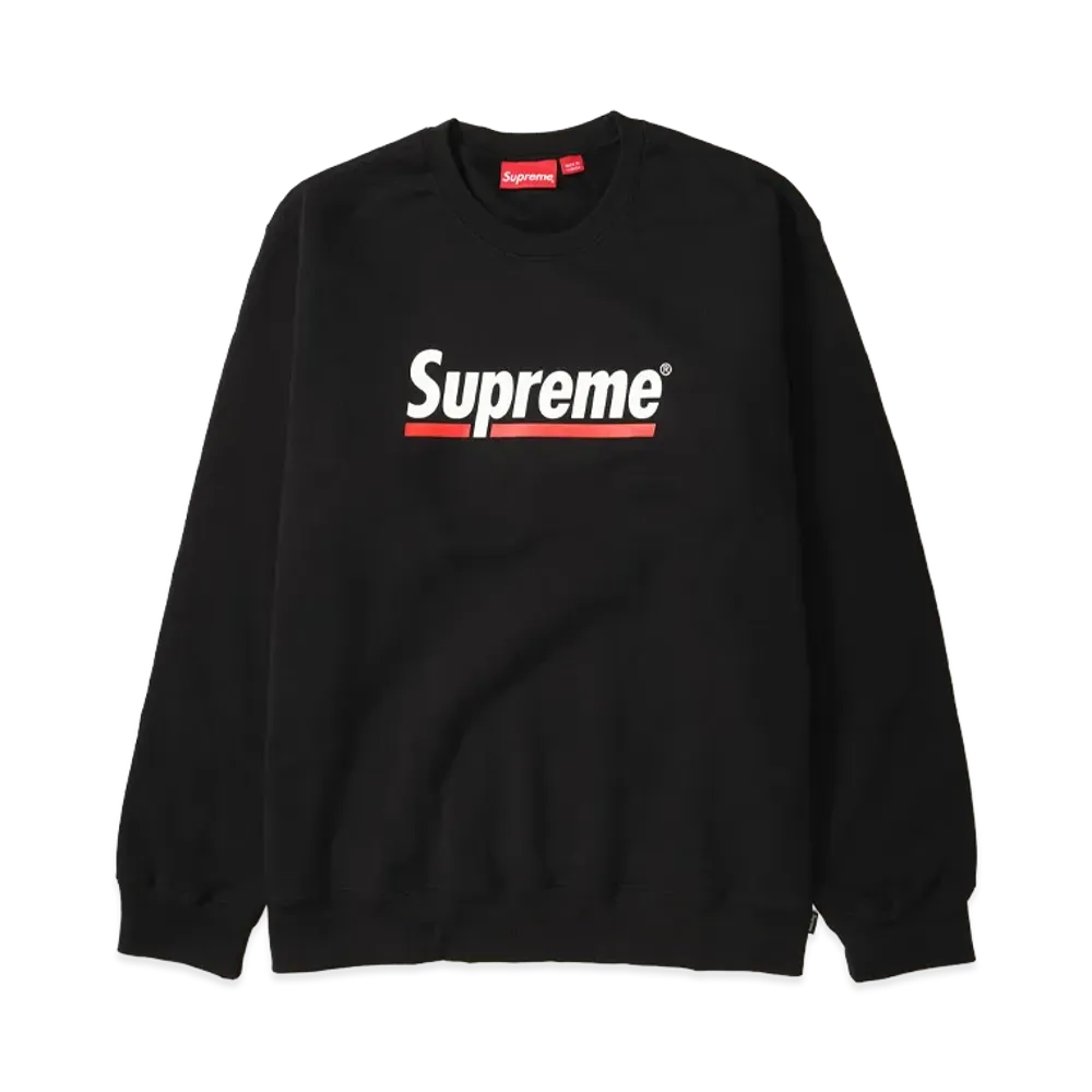Supreme Underline Crewneck "Black"