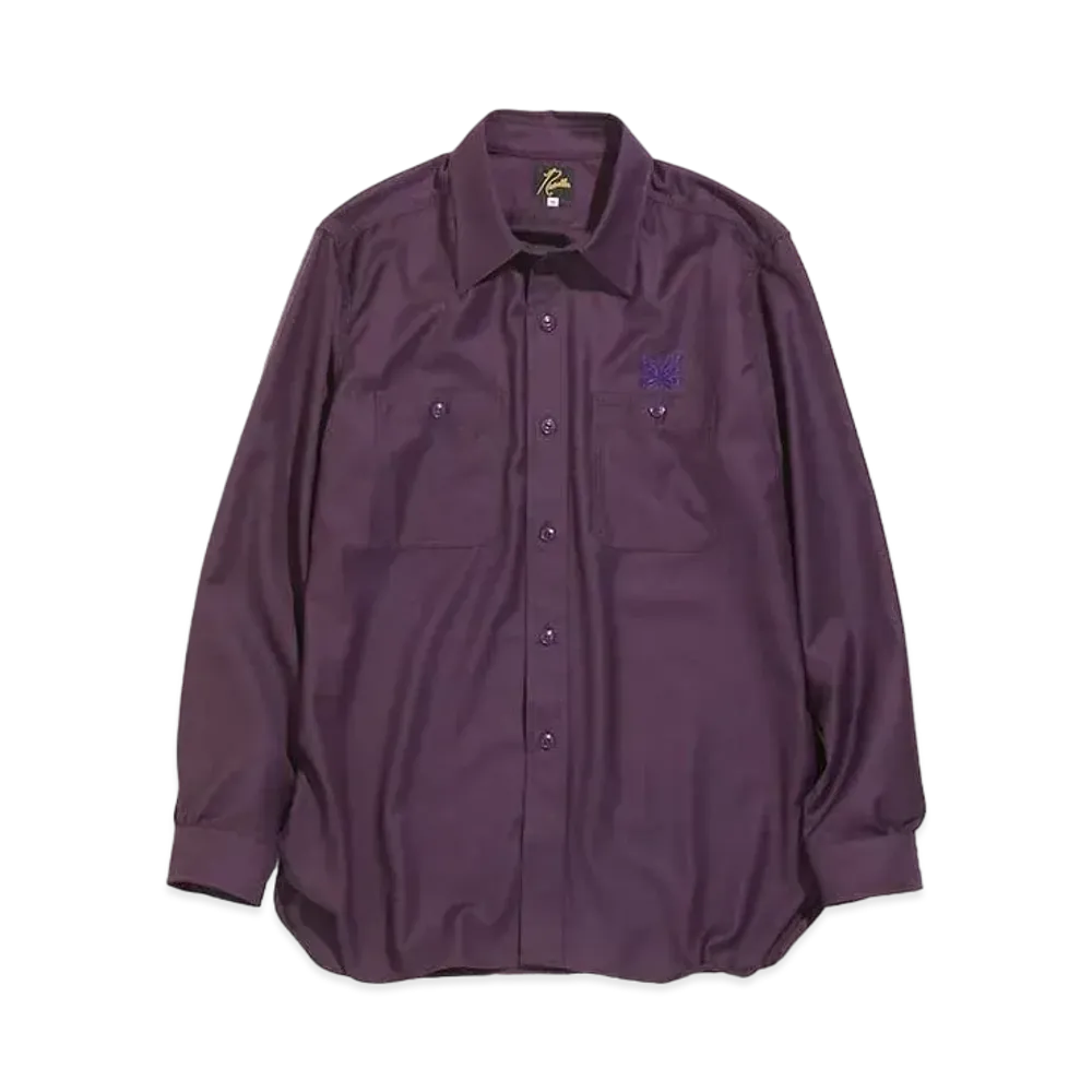 Needles WORK SHIRT - PE/R GABARDINE "Purple"