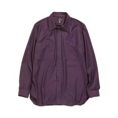 Needles WORK SHIRT - PE/R GABARDINE "Purple"
