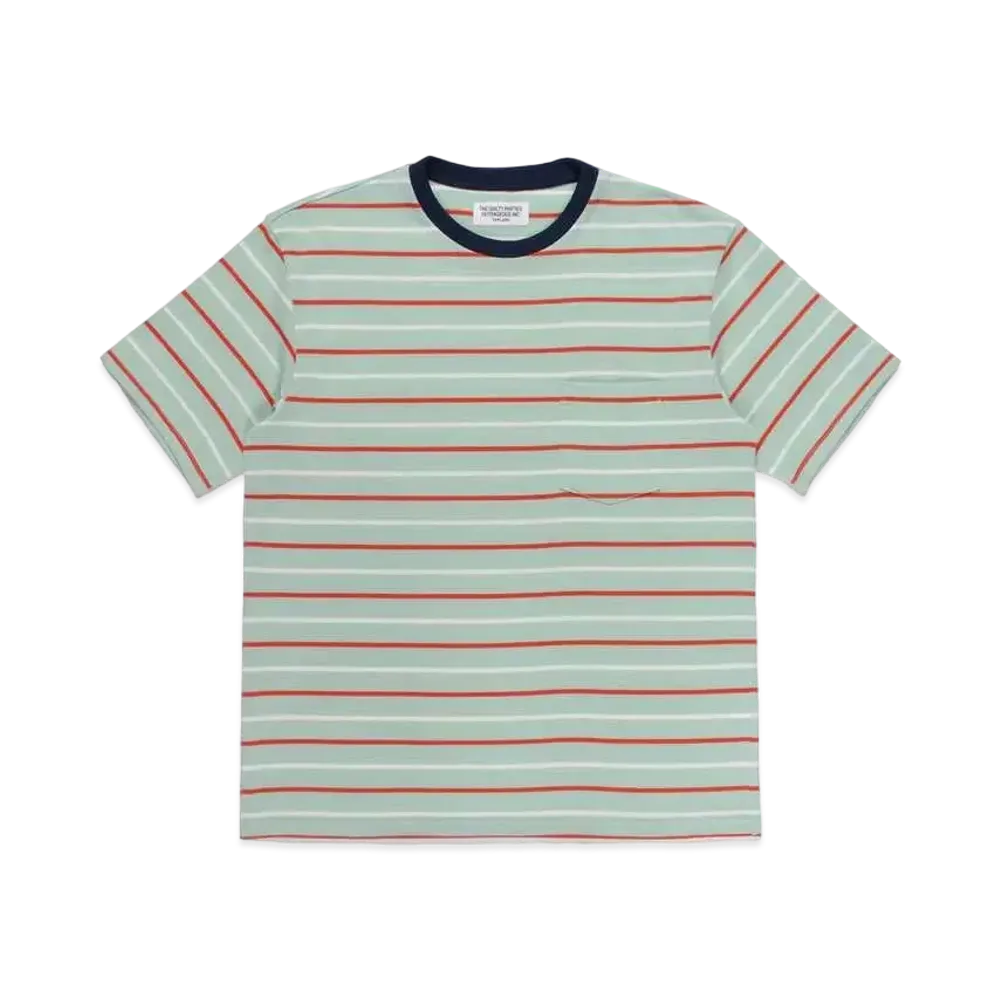 WACKO MARIA STRIPED T-SHIRT "Green"