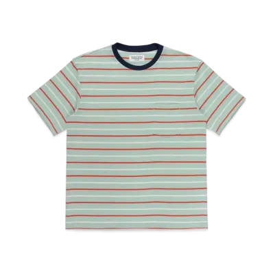 WACKO MARIA STRIPED T-SHIRT "Green"