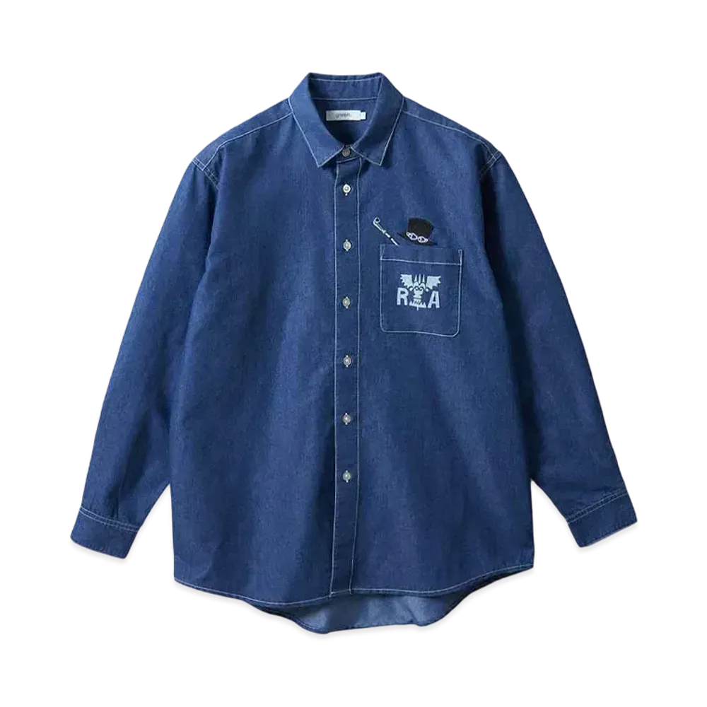 graniph x ONE PIECE Brothers Loose Fit Denim Shirt "Blue"