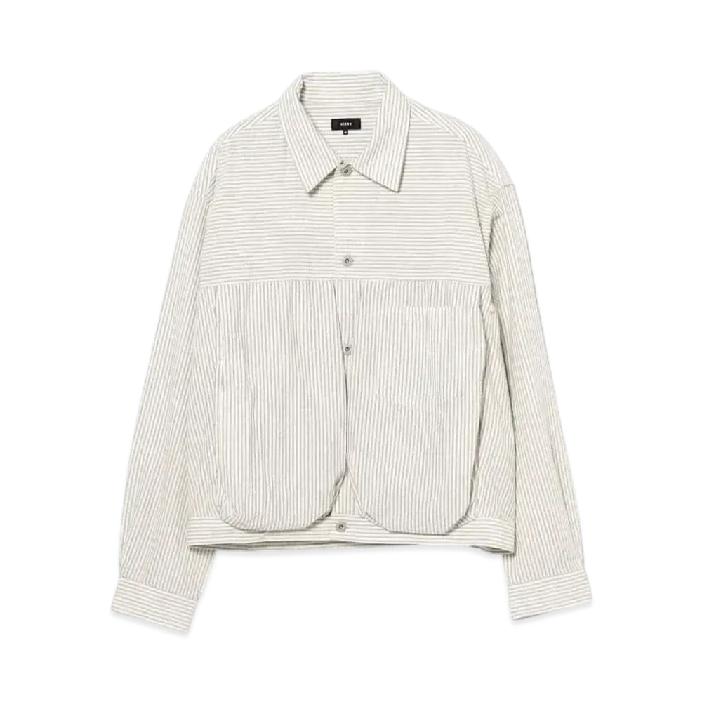 BEAMS Seersucker Balloon G Jacket "LightGray"