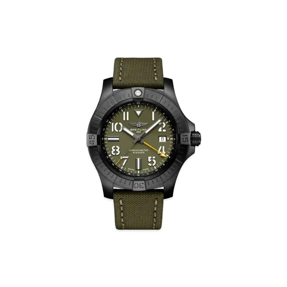 Breitling Avenger Automatic GMT 45 Night Mission "Khaki Green/Titanium"