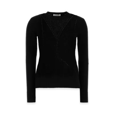 Jil Sander Women's Wool Blend Sweater "Black"