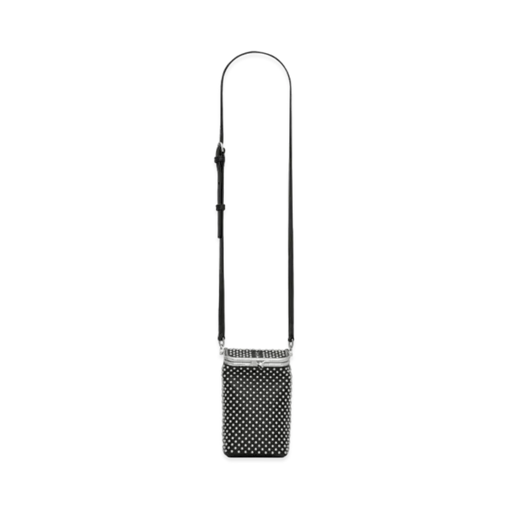 Saint Laurent Charniere Small Bag In Smooth Leather With Studs "Black"