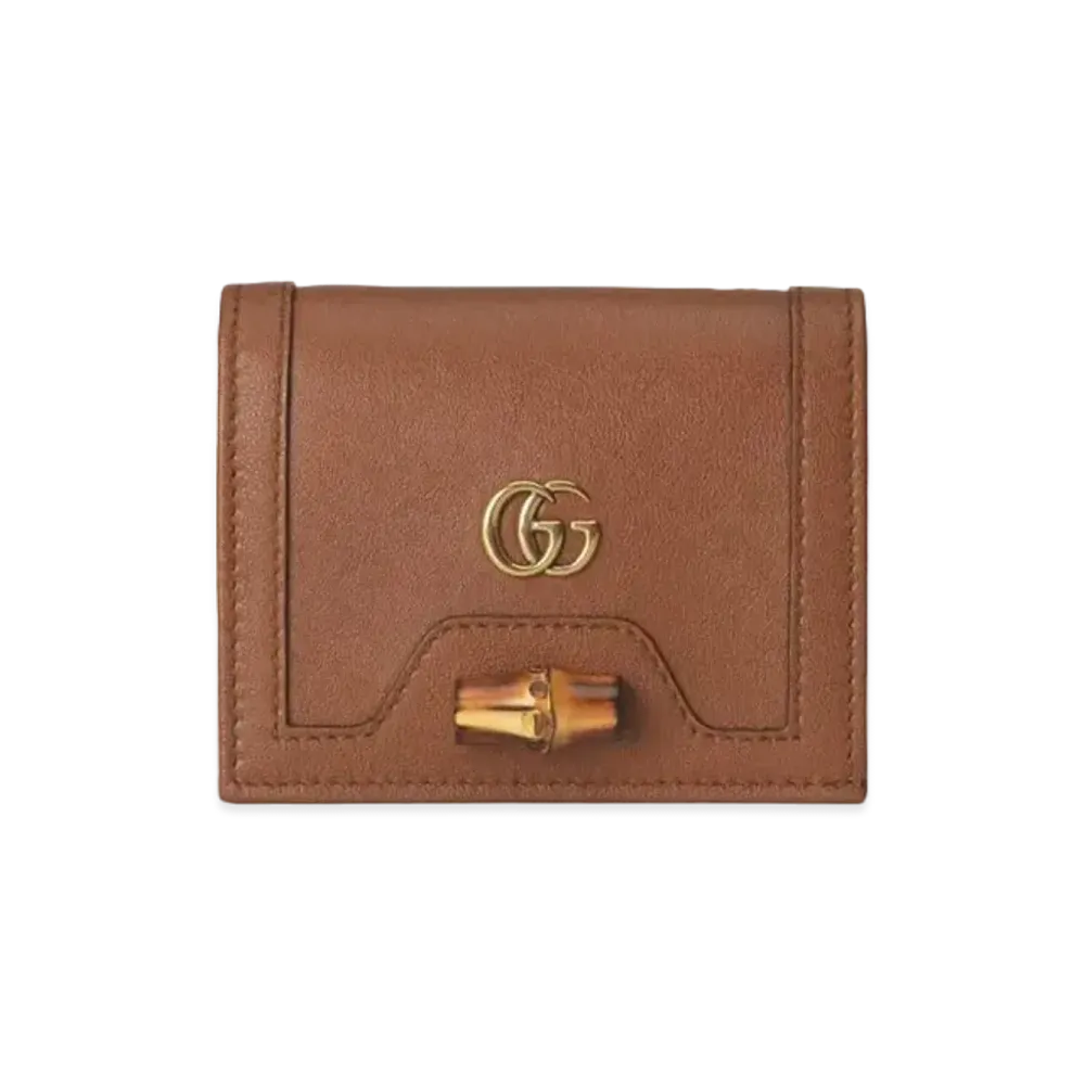 GUCCI Diana Card Case Wallet "Brown"