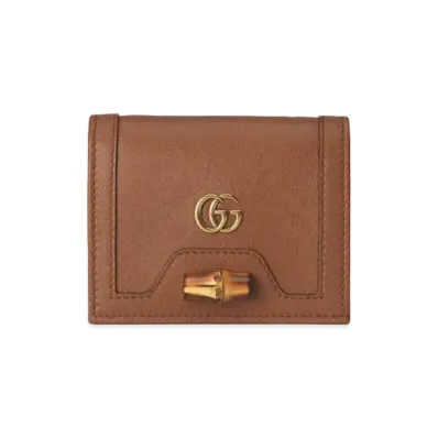 GUCCI Diana Card Case Wallet "Brown"